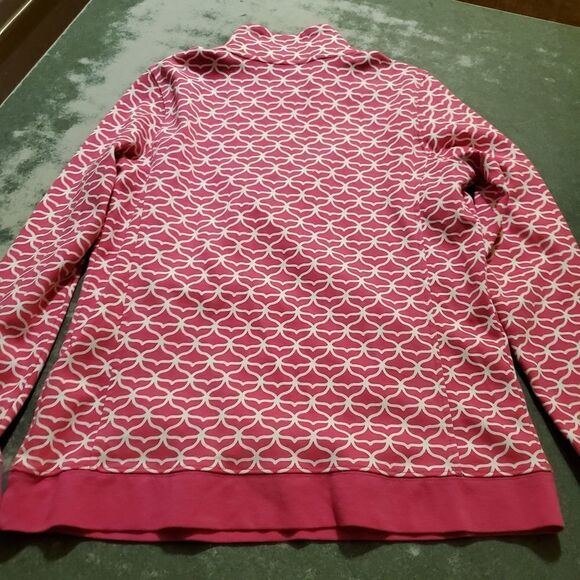 Vineyard Vines pink&white whale tail 1/4 zip Jersey pullover sz small - Picture 5 of 5